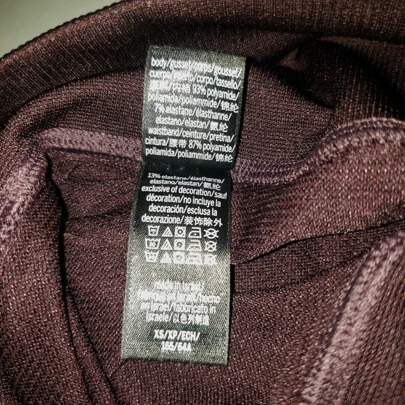 Victoria's Secret Sport Leggings Perforated Lacey Seamless Mesh Burgundy Wine - Picture 7 of 7